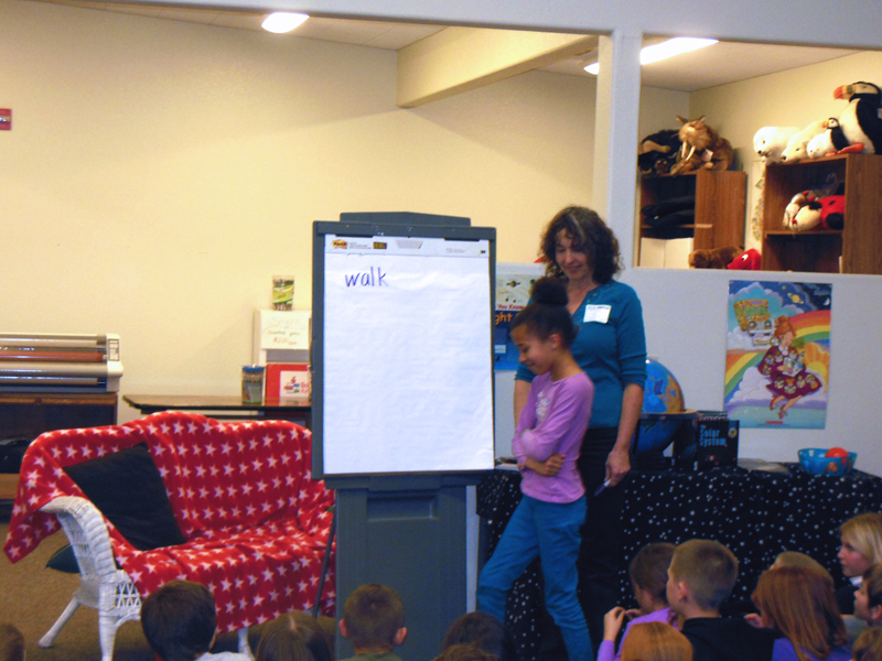 Mary A Livingston works with school kids.